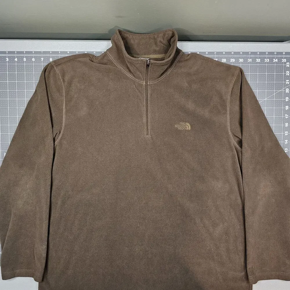 The North Face Jacket XXL Brown TKA 100 Glacier Fleece 1/4 Zip Gorpcore Camp